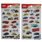 トミカ ぷっくりシール ステッカー シール 男の子 男児 乗り物 働く車 自動車 パトカー ショベルカー バス スポーツカー