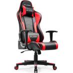 GTXMAN ゲーミングチェア リクライニング オフィスチェア キャスター付き 安定の肘掛付き ゲーム用 椅子(X188-RED)