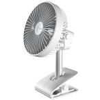 ショッピングクリップファン オフィスのデスクやテレワークでも使えるワイヤレスクリップファン 扇風機 Taskarl TCF-40W(ホワイト)