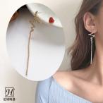 Yahoo! Yahoo!ショッピング(ヤフー ショッピング)ピアス イヤリング イヤカフ アクセサリー 両耳 ハート 不規則 かわいい Z型 ダイヤモンドCZ 揺れる 誕生日 プレゼント ギフト 両耳用