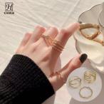 リングセット 3点セット 指輪 レディース アクセサリー おしゃれ ゴールド 金 シンプル 誕生日 プレゼント ギフト
