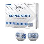 キャロウェイ Callaway スーパーソフト DISTRESSED STRIPE ブルーボール ホワイト 1ダース 2026