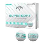 キャロウェイ Callaway スーパーソフト DISTRESSED STRIPE ティールボール ホワイト 1ダース 2026