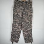 ショッピング古着 古着 ミリタリーロングパンツ コンバットパンツ デジカモ 米軍 実物 迷彩 カモフラ カーゴパンツ USAF medium long  グレー メンズ