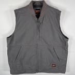 ショッピングティンバーランド 古着 ティンバーランド Timberland ベスト 裏地ボア ワンポイントロゴ 襟リブ付き ビッグサイズ Timber land PR XXL  グレー メンズ