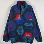 古着 パタゴニア patagonia フリースジャケット ネイティブ柄 シンチラ スナップT マルチカラー 小さいサイズ XS  ブルー系 総柄 メンズ