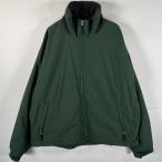 ショッピング古着 古着 コロンビア Columbia ナイロンジャケット フリースライナー ワンポイントロゴ刺繍 大きいサイズ フルジップ XL  グリーン メンズ