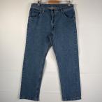  б/у одежда Wrangler Wrangler Denim брюки голубой Denim джинсы ji- хлеб распорка большой размер w36 L30 индиго b люмен z