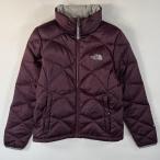 古着 ザ・ノースフェイス THE NORTH FACE ダウンジャケット ワンポイントロゴ 550刺繍 フルジップ S パープル レディース