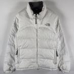 古着 ザ・ノースフェイス THE NORTH FACE ダウンジャケット ワンポイントロゴ 700fill アウトドア M ホワイト レディース