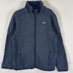 古着 パタゴニア patagonia ベターセーター フルジップ ワンポイントロゴ アウトドア M 10 ネイビー系 キッズ