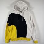 古着 ザ・ノースフェイス THE NORTH FACE パーカー スウェット プルオーバー 袖ロゴ刺繍 マルチカラー L ブラック メンズ