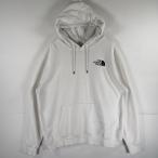 古着 ザ・ノースフェイス THE NORTH FACE パーカー スウェット 大きいサイズ アウトドア プルオーバー ビッグロゴプリント XL ホワイト