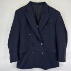 ショッピングイヴサンローラン 古着 イヴサンローラン Yves Saint Laurent テーラードジャケット スーツ ブレザー 金ボタン ダブル ウール YSL 濃紺 メンズ