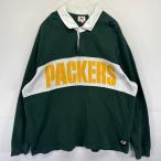  б/у одежда Levi's Levi's длинный рукав Rugger рубашка NFL сотрудничество уплотнитель z Logo принт большой размер XXL зеленый мужской 