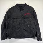 ショッピングハーレーダビッドソン 古着 ハーレーダビッドソン HARLEY DAVIDSON ナイロンジャケット バイカー レーシングジャケット バックロゴ  ブラック メンズ