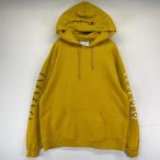  б/у одежда Champion Champion Parker тянуть over рукав принт Logo f-ti- тренировочный большой размер XL оттенок желтого мужской 