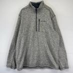  б/у одежда Eddie * Bauer Eddie Bauer флис половина Zip тянуть over футболка one отметка большой размер XL серый серия мужской 