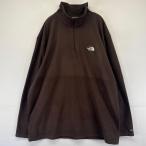  б/у одежда The * North Face THE NORTH FACE свободный стрейнер половина Zip one отметка Logo большой размер 2XL оттенок коричневого мужской 
