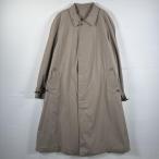  б/у одежда 80's/80 годы Vintage Aquascutum Aquascutum длинный рукав пальто с отложным воротником длинный Англия производства бежевый мужской 