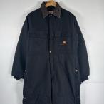  б/у одежда Carhartt Carhartt длинный рукав комбинезон Duck земля Work рабочая одежда все в одном кромка застежка-молния большой размер с хлопком 42 черный мужской 