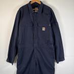  б/у одежда Carhartt Carhartt длинный рукав комбинезон все в одном Work рабочая одежда большой размер one отметка Logo боковой карман 44 Tall темно-синий 