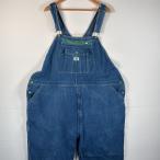 古着 リバティ LIBERTY オーバーオール デニム ワーク ワンポイントロゴ 大きいサイズ ペインター ハンマーループ w52 L30  ブルー系