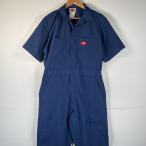  б/у одежда Dickies Dickies короткий рукав комбинезон все в одном Work рабочая одежда one отметка Logo . карман темно-синий серия мужской 