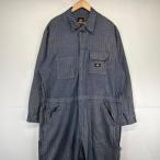  б/у одежда Dickies Dickies длинный рукав комбинезон все в одном Work рабочая одежда большой размер "в елочку" one отметка Logo 2XLT темно-синий серия 