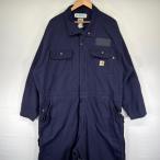  б/у одежда Carhartt Carhartt комбинезон Work one отметка рабочая одежда все в одном Zip большой размер 2XL темно-синий серия мужской 