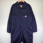  б/у одежда Carhartt Carhartt комбинезон полный Zip one отметка Logo длинный рукав Work рабочая одежда большой размер 48 темно-синий серия мужской 