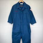 б/у одежда 70's/70 годы Vintage unitag USA производства комбинезон Work цепь стежок длинный рукав вышивка Logo нашивка L оттенок голубого мужской 