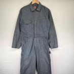  б/у одежда 80's/80 годы Vintage большой Ben BIG BEN комбинезон "в елочку" tsu il полный Zip все в одном 36R оттенок голубого мужской 