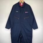  б/у одежда 90's/90 годы Red Kap Red Kap комбинезон с хлопком полный Zip Work рабочая одежда длинный рукав большой размер нашивка XL темно-синий серия мужской 