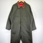  б/у одежда 70's/70 годы Vintage ключ KEY комбинезон с хлопком Work Zip все в одном длинный рукав большой размер оттенок зеленого мужской 