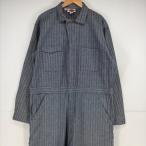  б/у одежда 80's/80 годы Dickies Dickies "в елочку" комбинезон Zip все в одном рабочая одежда длинный рукав большой размер w46 серый серия мужской 