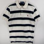 古着 90's/90年代 ポロバイラルフローレン Polo by Ralph Lauren ポロシャツ 2ボタン ワンポイント ロゴ 刺繍 マルチカラー S ボーダー