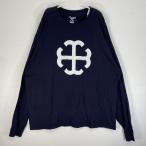 ショッピングチャンピオン tシャツ 古着 チャンピオン Champion 長袖Tシャツ カレッジ 大きいサイズ クルーネック 2XL  ネイビー プリント メンズ