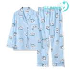 ちいかわ ハチワレ ウサギ ちいかわ パジャマ 上下セット 長袖 シャツとズボン 春秋冬 部屋服 可愛い プレゼント ギフト