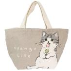 猫柄ミニトートバッグよもぎとお団子ネコ柄