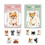  собака стикер 5 шт. комплект . собака чёрный .pomelani Anne Corgi игрушка пудель наклейка сосна книжка 