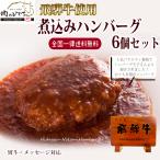 母の日 ハンバーグ 飛騨牛 ギフト プレゼント 肉  煮込みハンバーグ 6個 牛肉 黒毛和牛 お取り寄せグルメ 入学 卒業 就職 内祝 お返し  送料無料