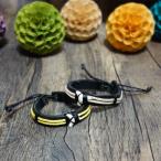 Yahoo! Yahoo!ショッピング(ヤフー ショッピング)ブレスレット  （コットンコード サメ歯）  メンズ レザー 革 サイズ調整可能 ワックスコード サーファー メンズファッション おしゃれ