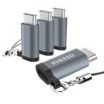 Micro USB to Type-C 変換アダプター 4個入り コンパクト OTG機能付き 56kΩレジスタ搭載 急速充電対応 MacBook、iPad、Galaxy等機種対応 Nimaso