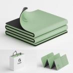 Gruper ヨガマット 6mm 折りたたみヨガマット TPE エクササイズマット フィットネスマット トレーニングマットTPEリング保護素材 軽量 耐久性 肌に優