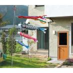 こいのぼり 鯉のぼり ゴールド鯉2.5ｍ6点庭園セット(杭打込みタイプポール付き）【名入れか家紋入れ無料】