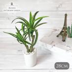 スリムユッカオーバルポット 観葉植物 フェイクグリーン 人工観葉植物 木 ユッカ 造花 おしゃれ 卓上 店舗装飾 鉢付 小型 フェイク グリーン インテリア 28cm