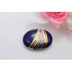 有田焼帯留流星ブルー楕円型