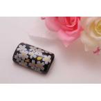 有田焼帯留黒銀桜筒型