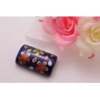 有田焼帯留るり桜吹雪筒型